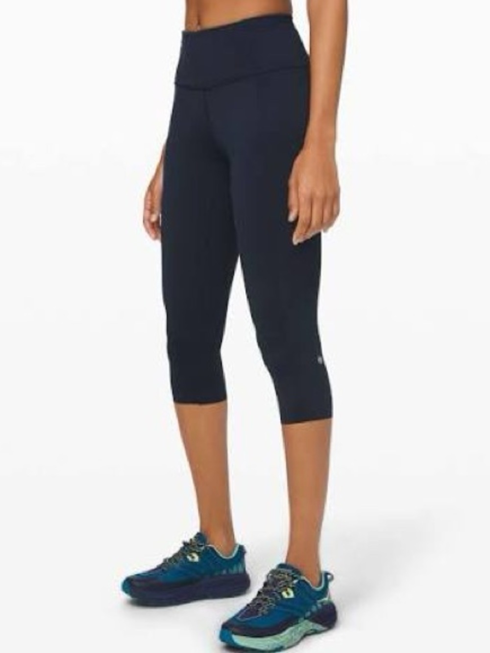 Lululemon Fast and Free High-Rise Crop 19” Leggings Black & True Navy Size 4
